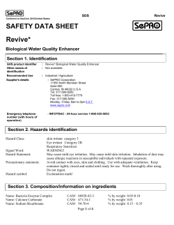 Revive MSDS