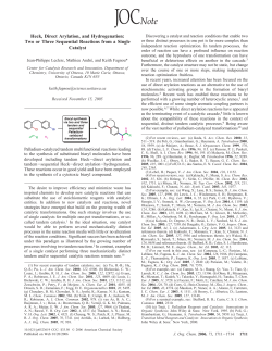 Heck, Direct Arylation, and Hydrogenation: Two or Three