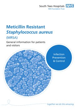 Leaflet on MRSA - South Tees Hospitals NHS Foundation Trust