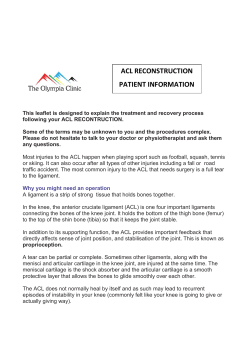 acl reconstruction patient information
