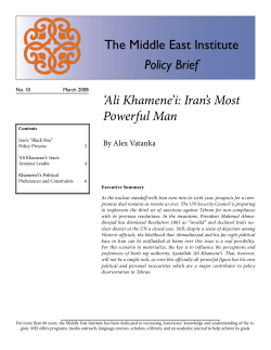 Ali Khamenei: Iran`s Most Powerful Man