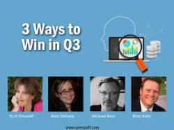 Ruth Presslaff Amy Sleboda Michael Boss Brad Holtz www.presslaff