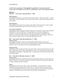 HowStuffWorks SpongeBob Squarepants Episode Guide 1 In the