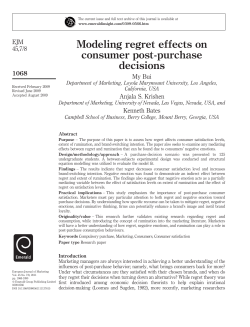 Modeling regret effects on consumer post