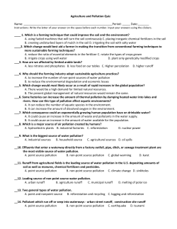 Agriculture and Pollution Quiz Name: : _____ Date:______ ____ 1.
