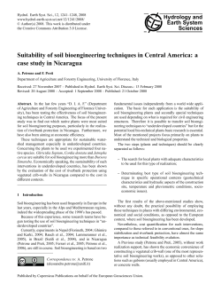 Suitability of soil bioengineering techniques in Central America: a