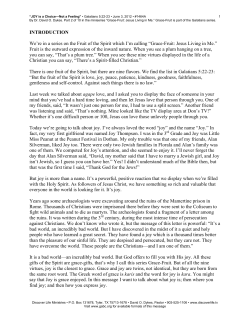 JOY is a Choice--Not a Feeling