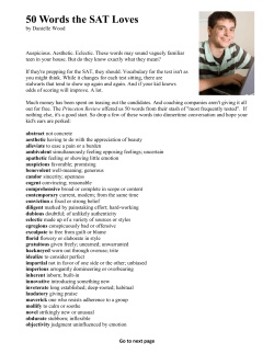 50 Words the SAT Loves
