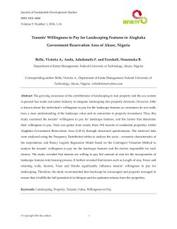 Tenants` Willingness to Pay for Landscaping Features