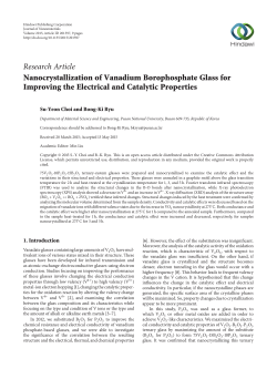 Nanocrystallization of Vanadium Borophosphate Glass for Improving