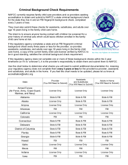 Criminal Background Check Requirements
