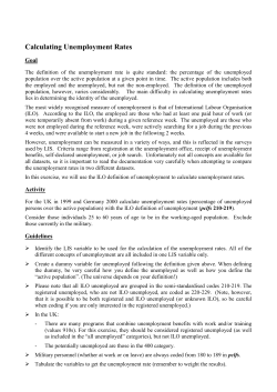 Calculating Unemployment Rates
