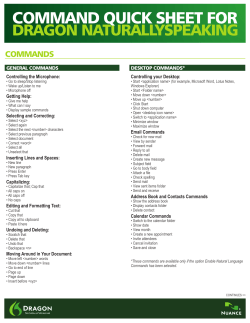 Controlling the Microphone: Getting Help: Selecting and Correcting