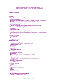 considering the asylum claim