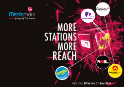 Rate Card Effective 01 July 2014