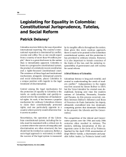 Legislating for Equality in Colombia