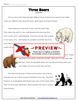 Three Bears - Super Teacher Worksheets