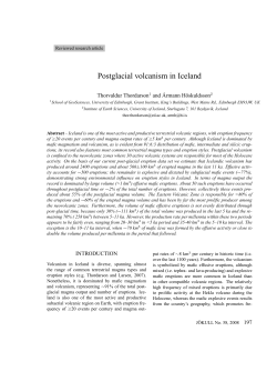 Postglacial volcanism in Iceland