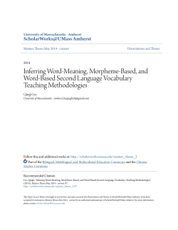 Inferring Word-Meaning, Morpheme-Based, and Word