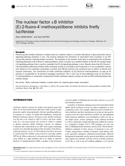 (E)-2-fluoro-4 -methoxystilbene inhibits firefly luciferase
