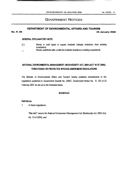 Regulations - Department of Environmental Affairs