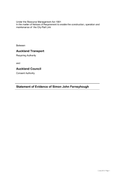 CRL Albert St Construction Process Evidence of Simon Ferneyhough