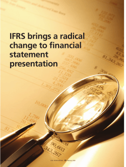 IFRS brings a radical change to financial statement presentation