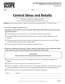 Central Ideas and Details