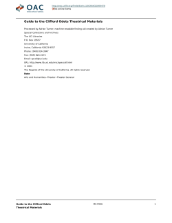 Clifford Odets theatrical materials