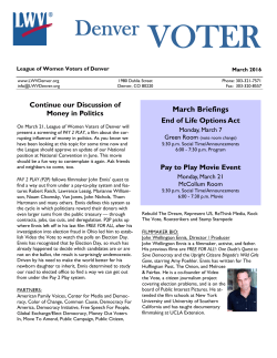 March 2016 - League of Women Voters of Denver