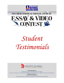 Testimonials - Go For Broke National Education Center