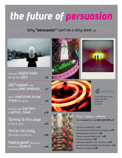 the future of persuasion - Institute for the Future