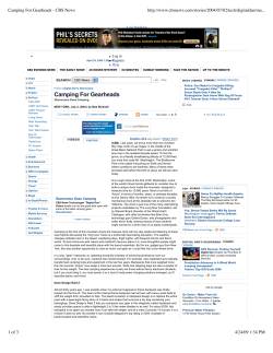 Camping For Gearheads - CBS News