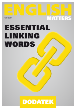 essential linking words - English Matters