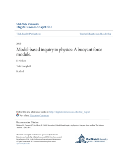 Model-based inquiry in physics: A buoyant force module.