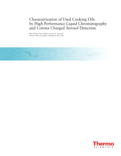 Characterization of Used Cooking Oils by High Performance Liquid