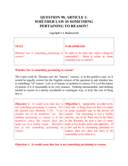 Commentary on Q. 90, Art. 1