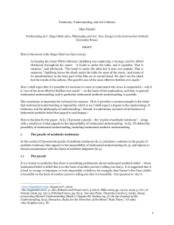 Testimony, Understanding, and Art Criticism