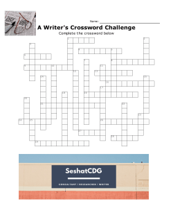 A Writer`s Crossword Challenge