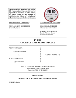 Preston Taylor v. State of Indiana