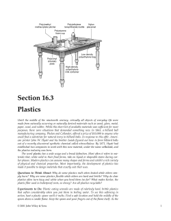 Section 16.3 Plastics - How Everything Works