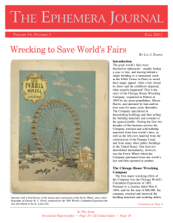 Issue 1 - Ephemera Society of America