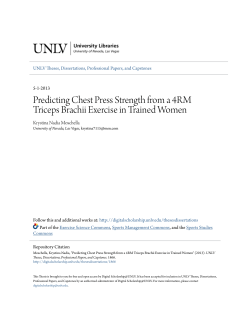 Predicting Chest Press Strength from a 4RM Triceps Brachii