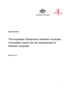 The Australian Parliament‟s Northern Australia