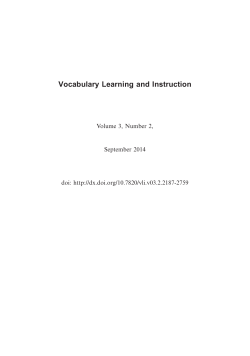 pdf - Vocabulary Learning and Instruction