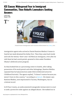 ICE Causes Widespread Fear in Immigrant