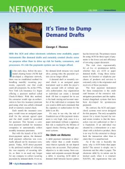 Time to Dump Demand Drafts