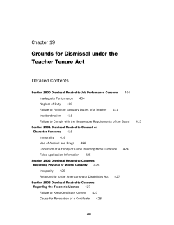 Grounds for Dismissal under the Teacher Tenure Act