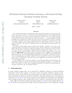 Distributed Statistical Machine Learning in Adversarial Settings