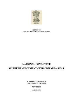 Report on Village and Cottage industries
